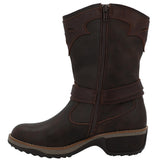 Bota Cuero Mujer Nia Café