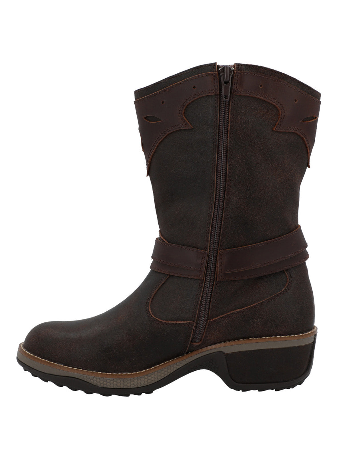 Bota Cuero Mujer Nia Café