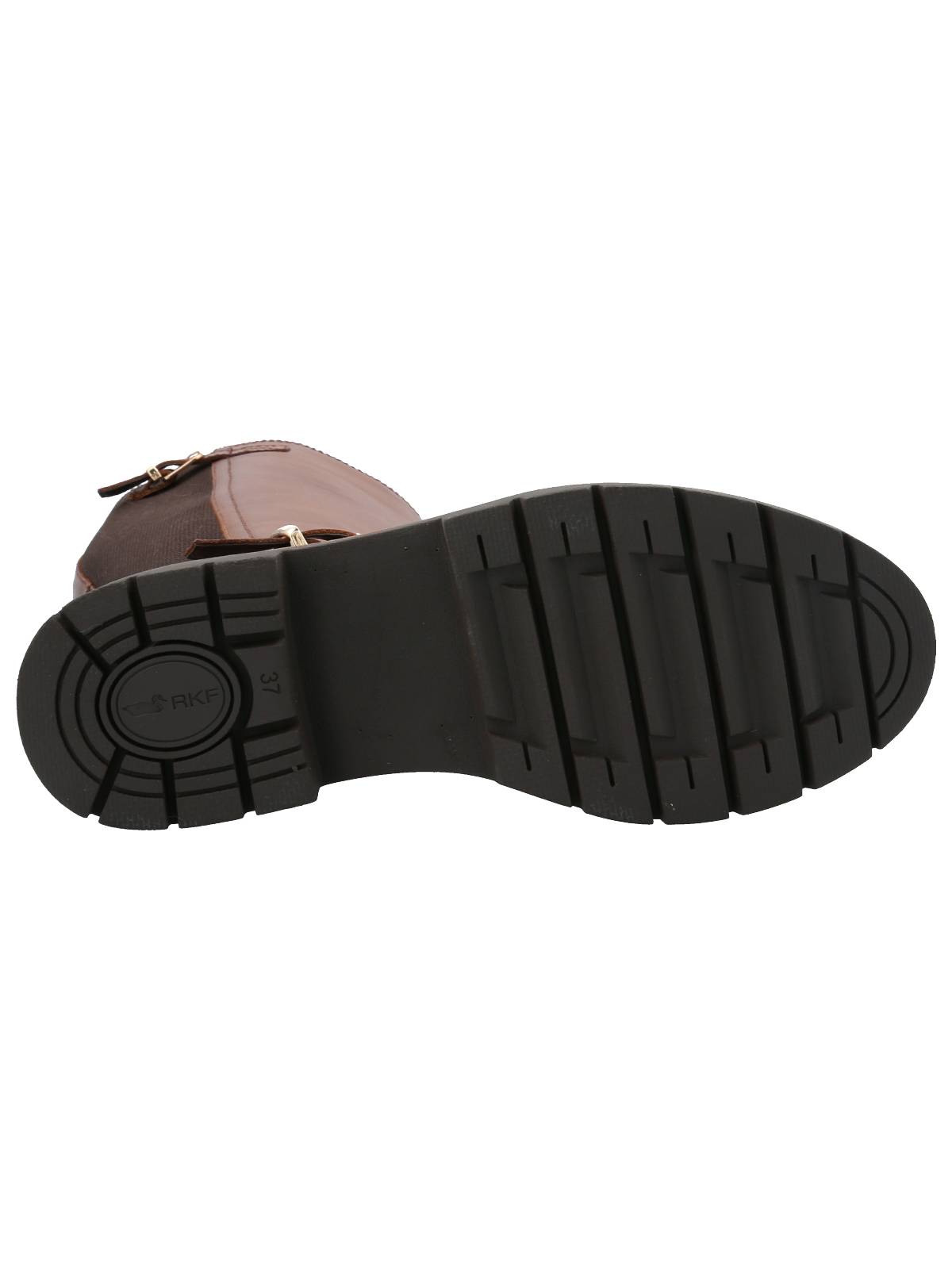 Bota Cuero Mujer Landd Café Rockford