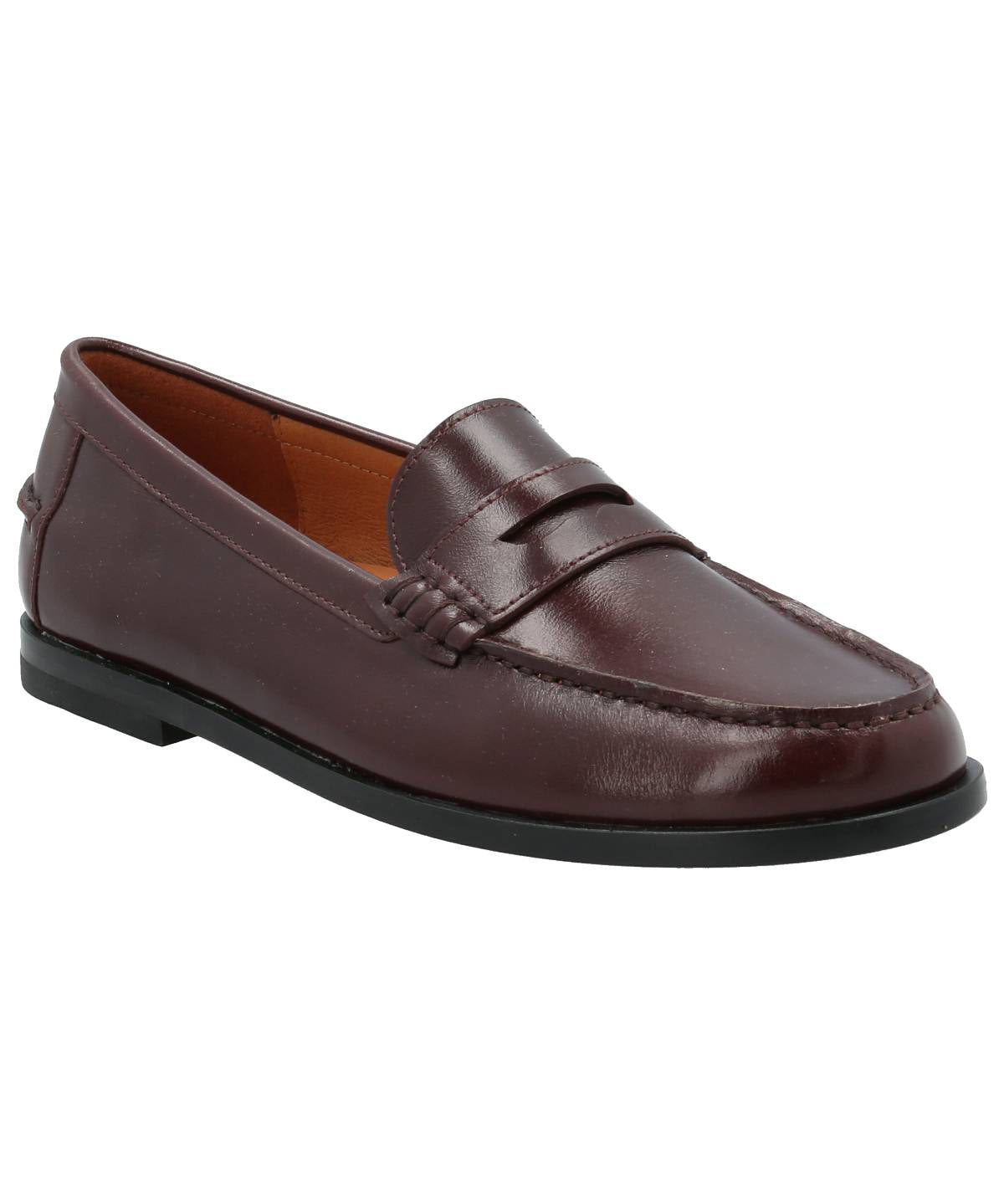 Mocasín Cuero Mujer Ramiz Burdeo Rockford