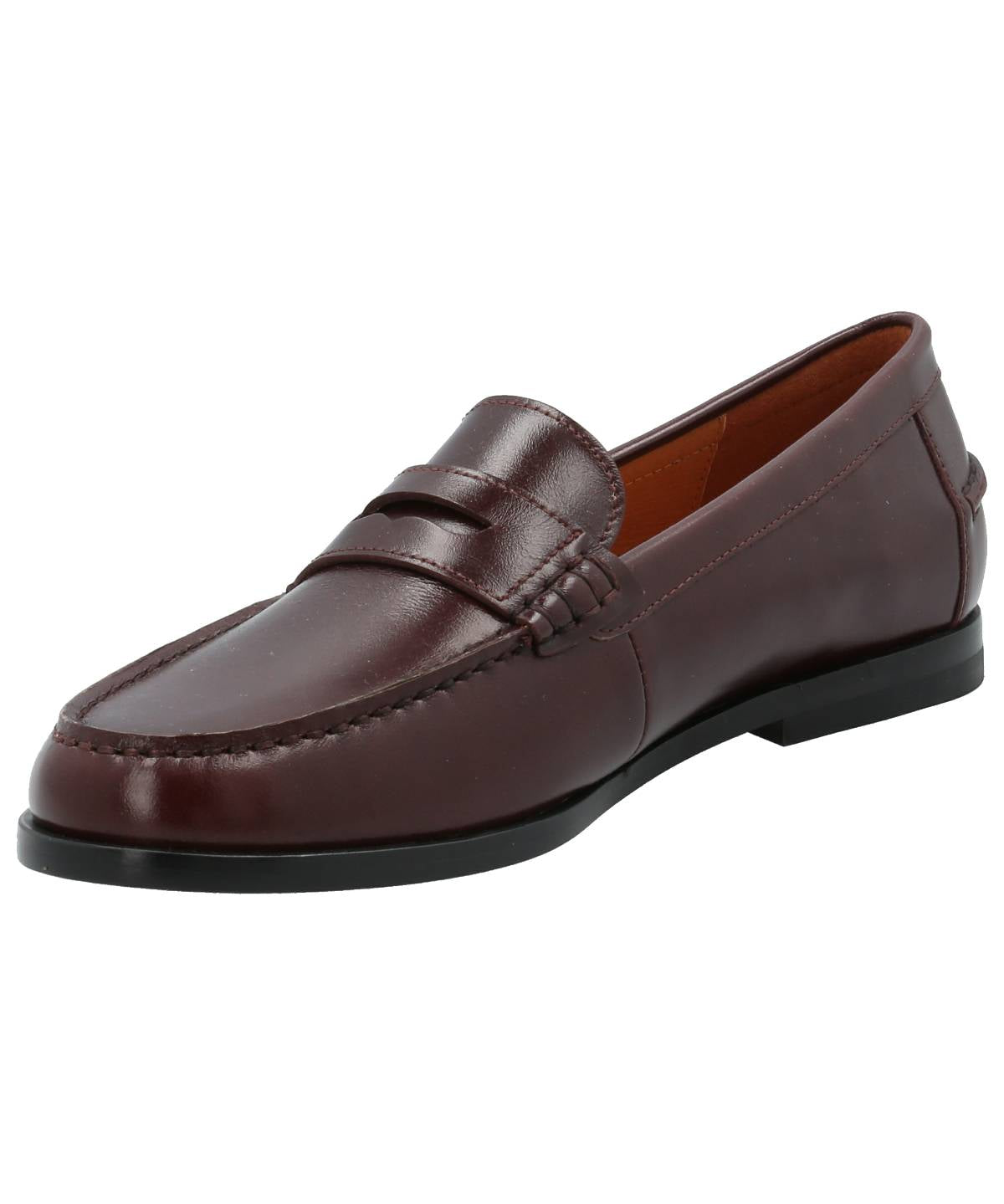 Mocasín Cuero Mujer Ramiz Burdeo Rockford