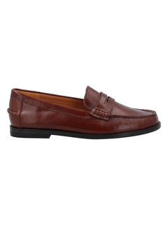 Mocasin Cuero Mujer Ramiz Café