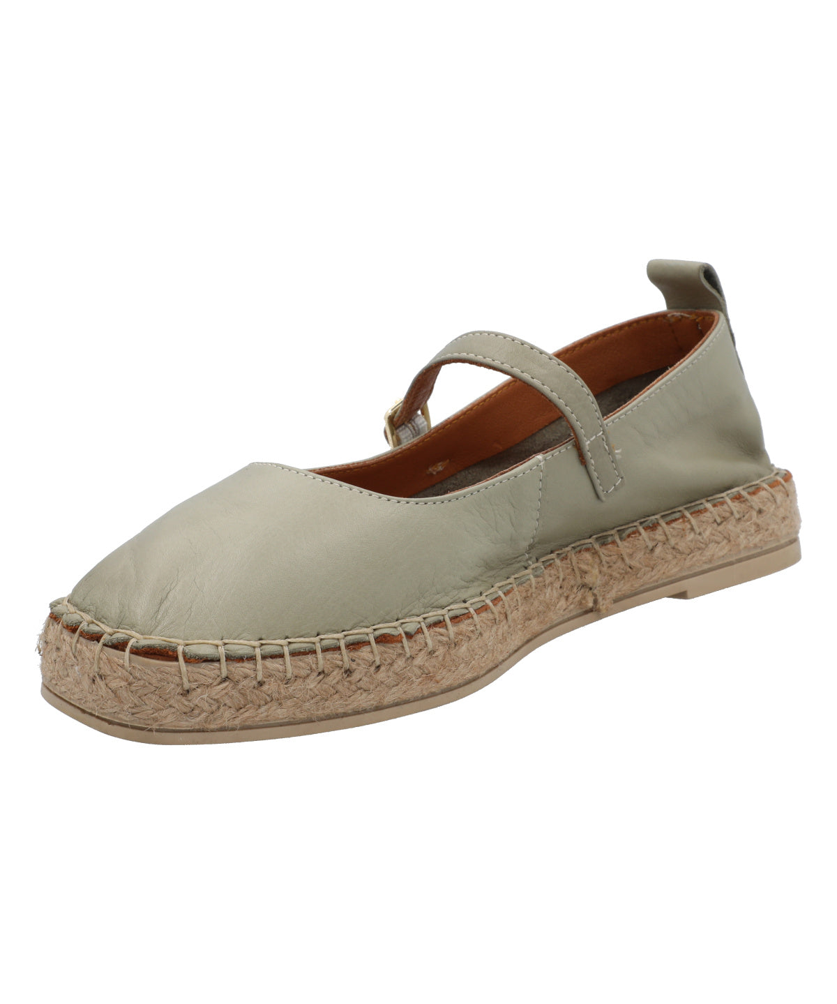 Alpargata Cuero Mujer Pekin Verde Rockford