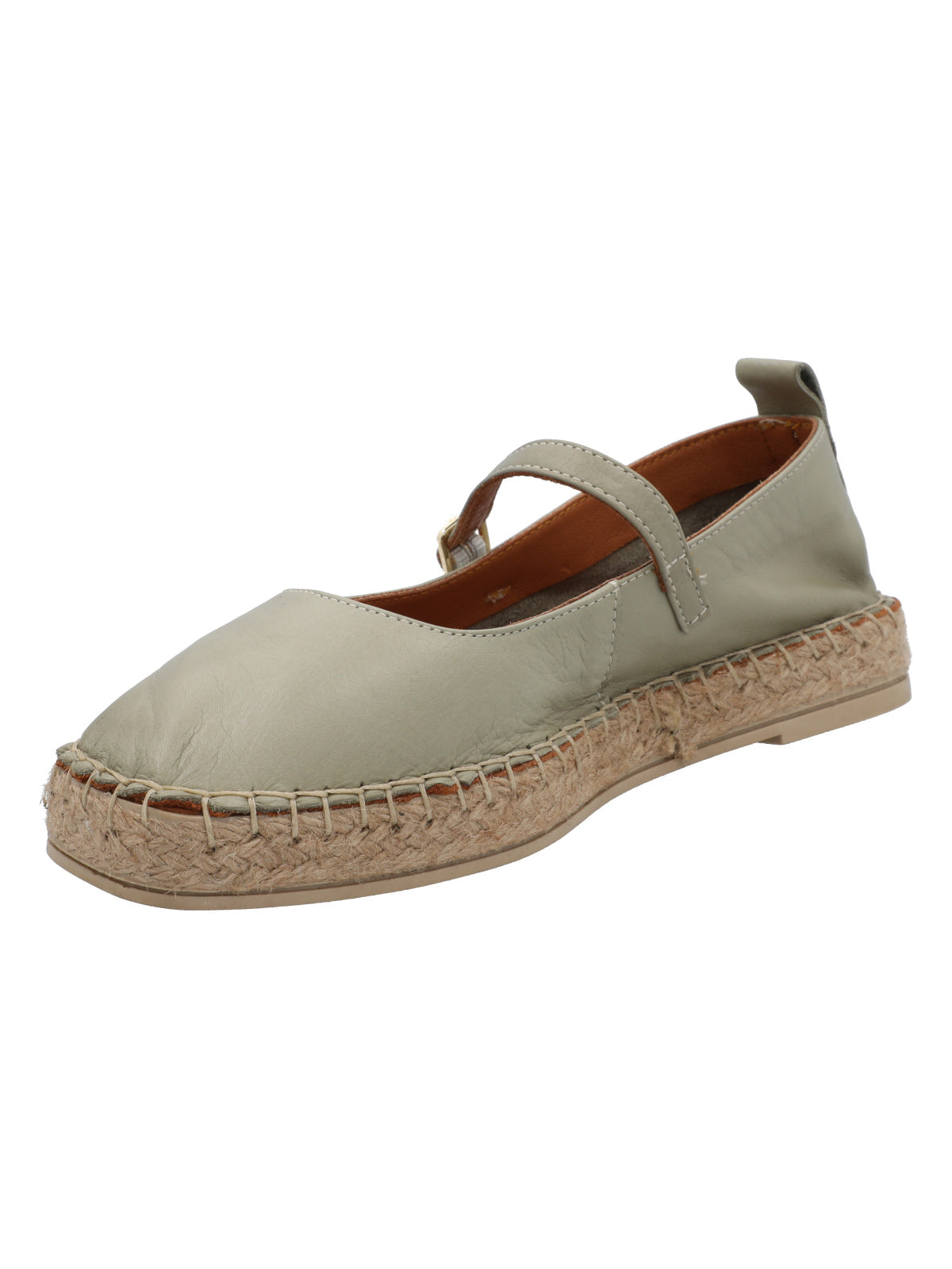 Alpargata Cuero Mujer Pekin Verde Rockford