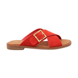 Sandalia Cuero Mujer Doha Rojo Rockford