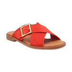 Sandalia Cuero Mujer Doha Rojo Rockford