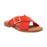 Sandalia Cuero Mujer Doha Rojo Rockford