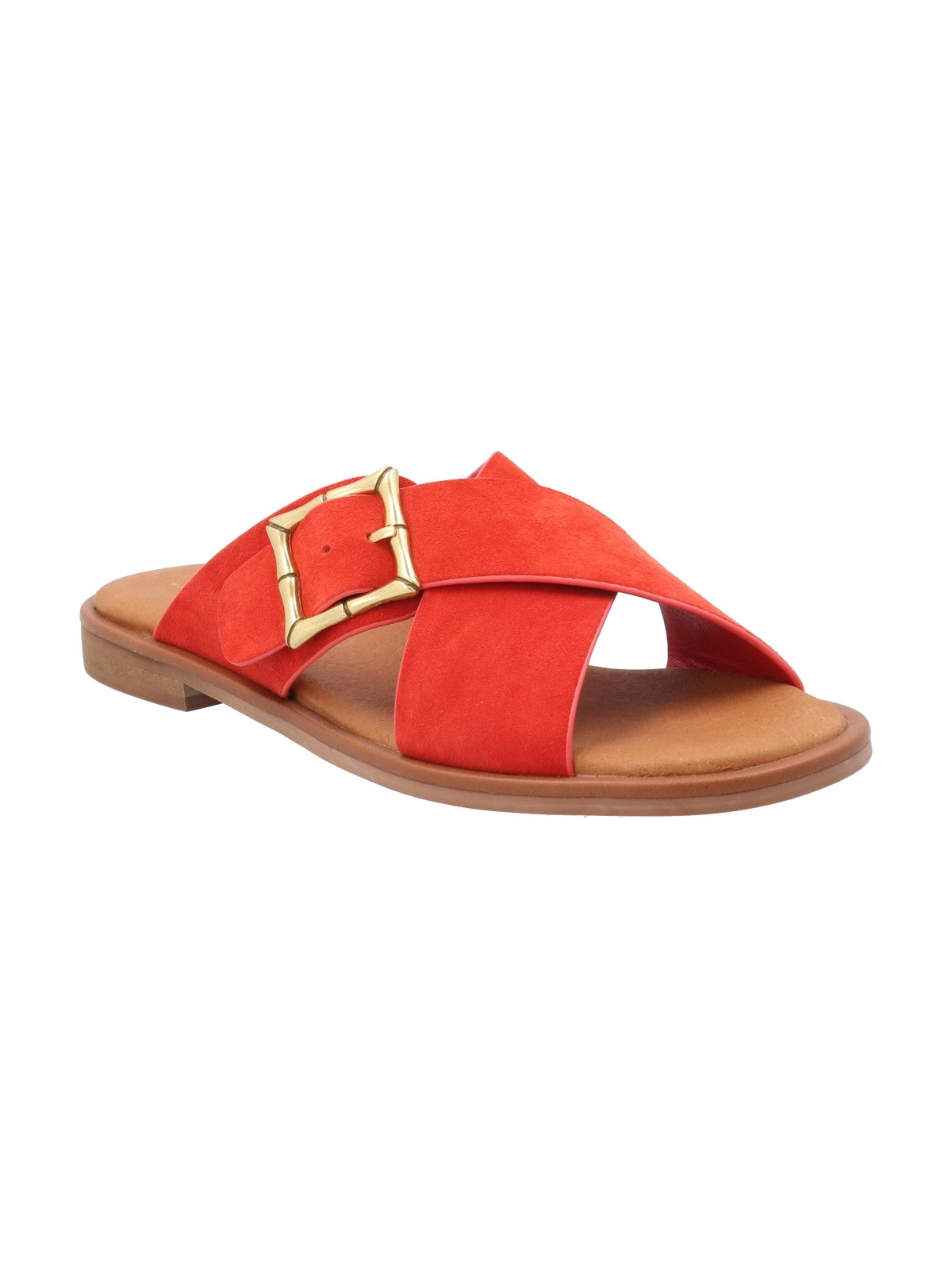 Sandalia Cuero Mujer Doha Rojo Rockford