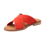 Sandalia Cuero Mujer Doha Rojo Rockford