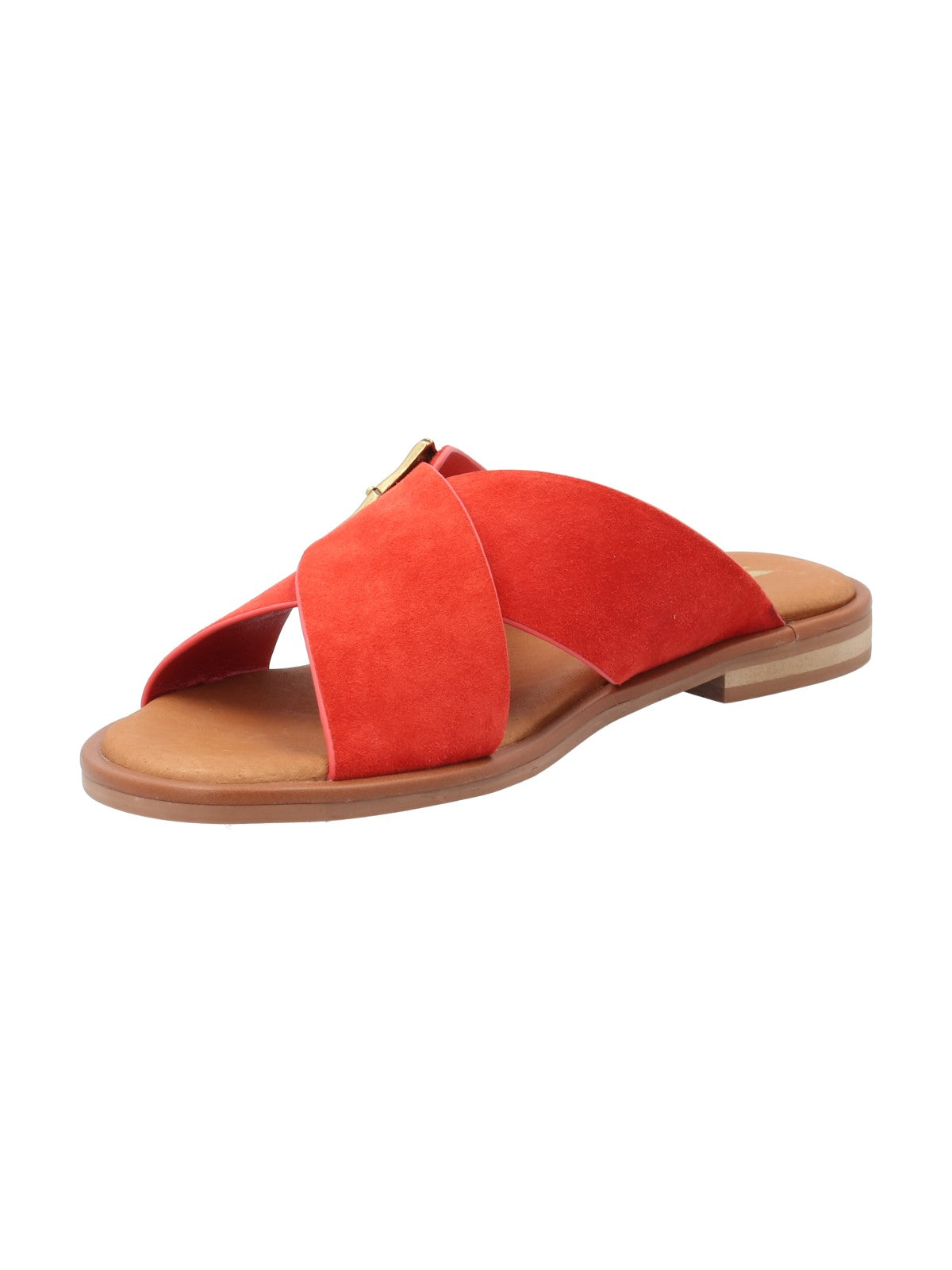 Sandalia Cuero Mujer Doha Rojo Rockford
