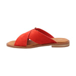 Sandalia Cuero Mujer Doha Rojo Rockford