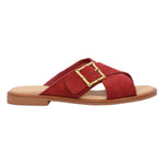 Sandalia Cuero Mujer Doha Rojo Rockford