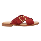 Sandalia Cuero Mujer Doha Rojo Rockford