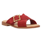 Sandalia Cuero Mujer Doha Rojo Rockford