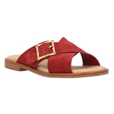 Sandalia Cuero Mujer Doha Rojo Rockford