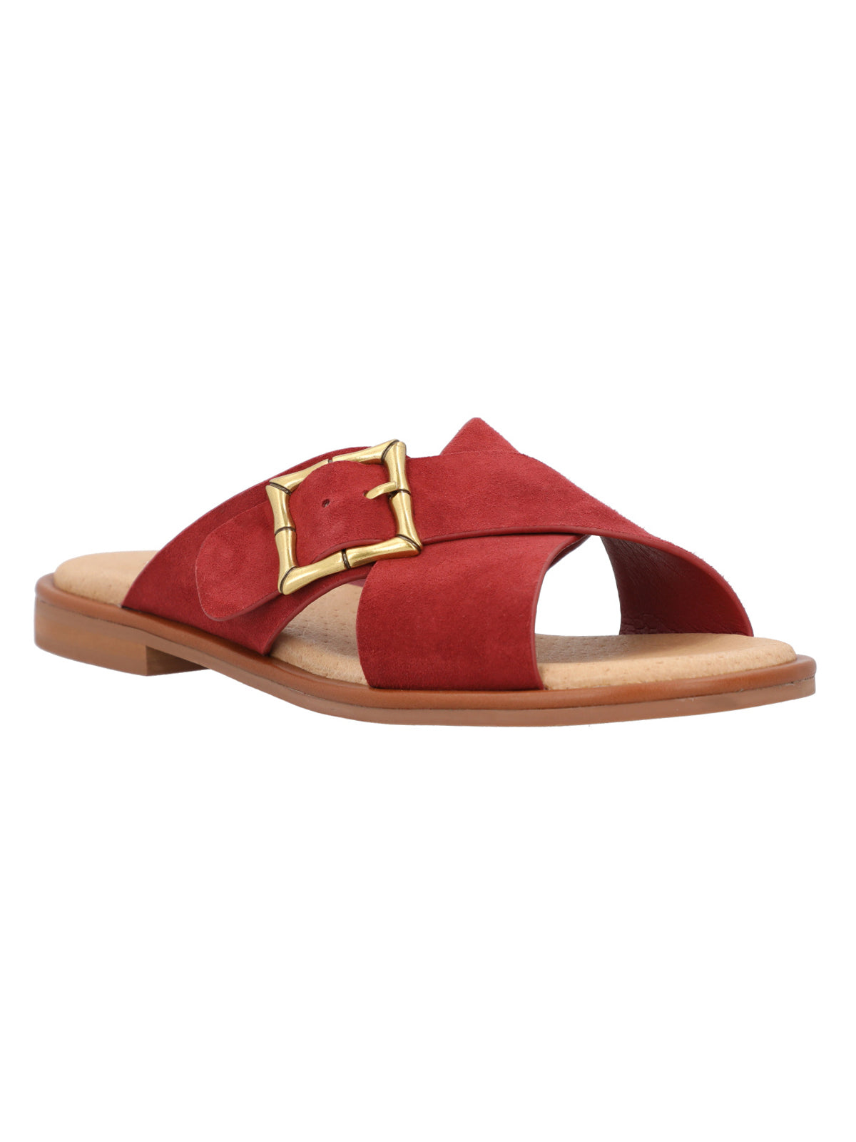 Sandalia Cuero Mujer Doha Rojo Rockford