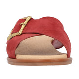 Sandalia Cuero Mujer Doha Rojo Rockford