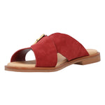Sandalia Cuero Mujer Doha Rojo Rockford