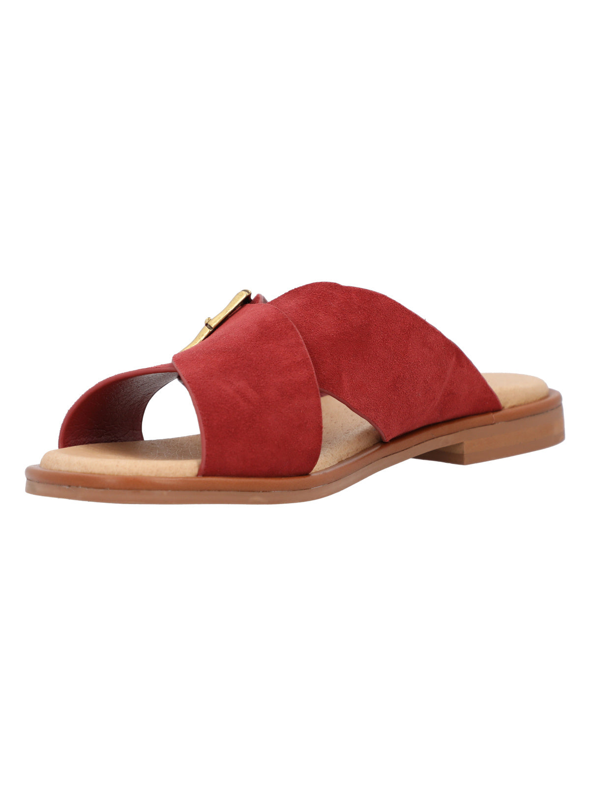 Sandalia Cuero Mujer Doha Rojo Rockford