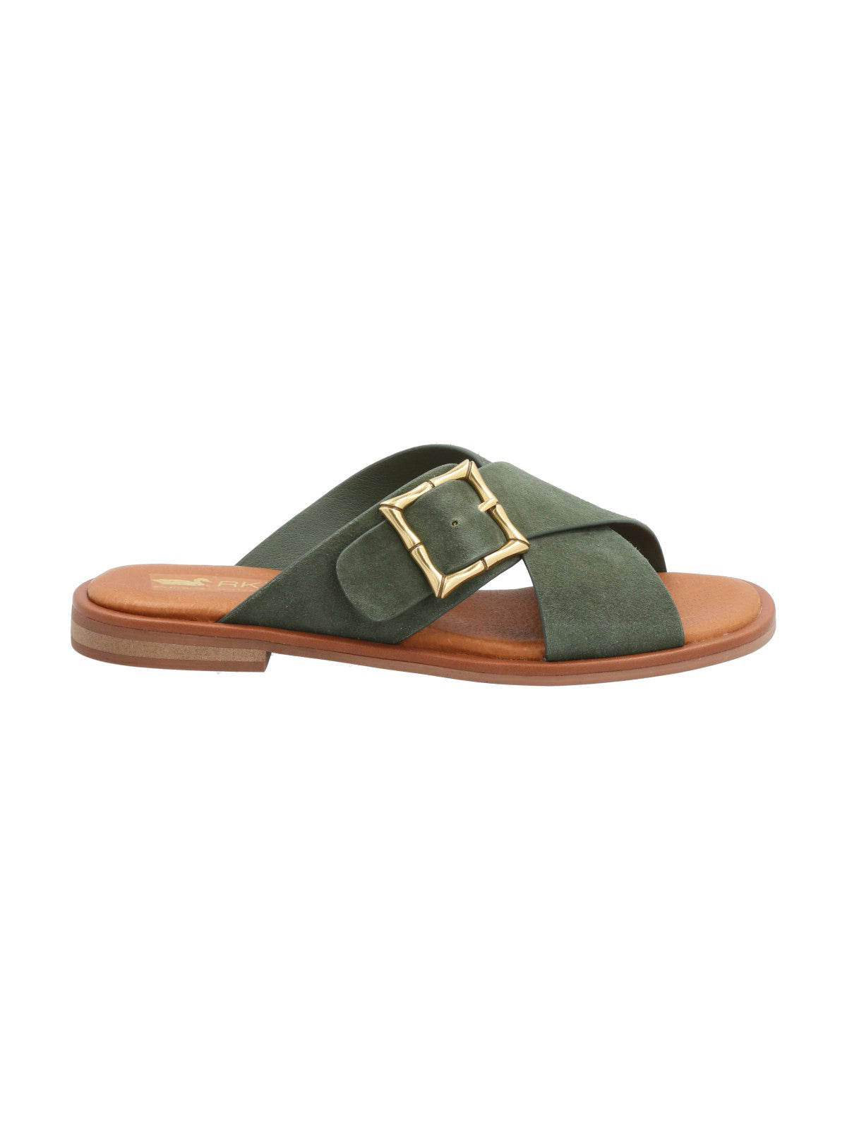 Sandalia Cuero Mujer Doha Verde Rockford