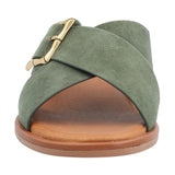 Sandalia Cuero Mujer Doha Verde Rockford