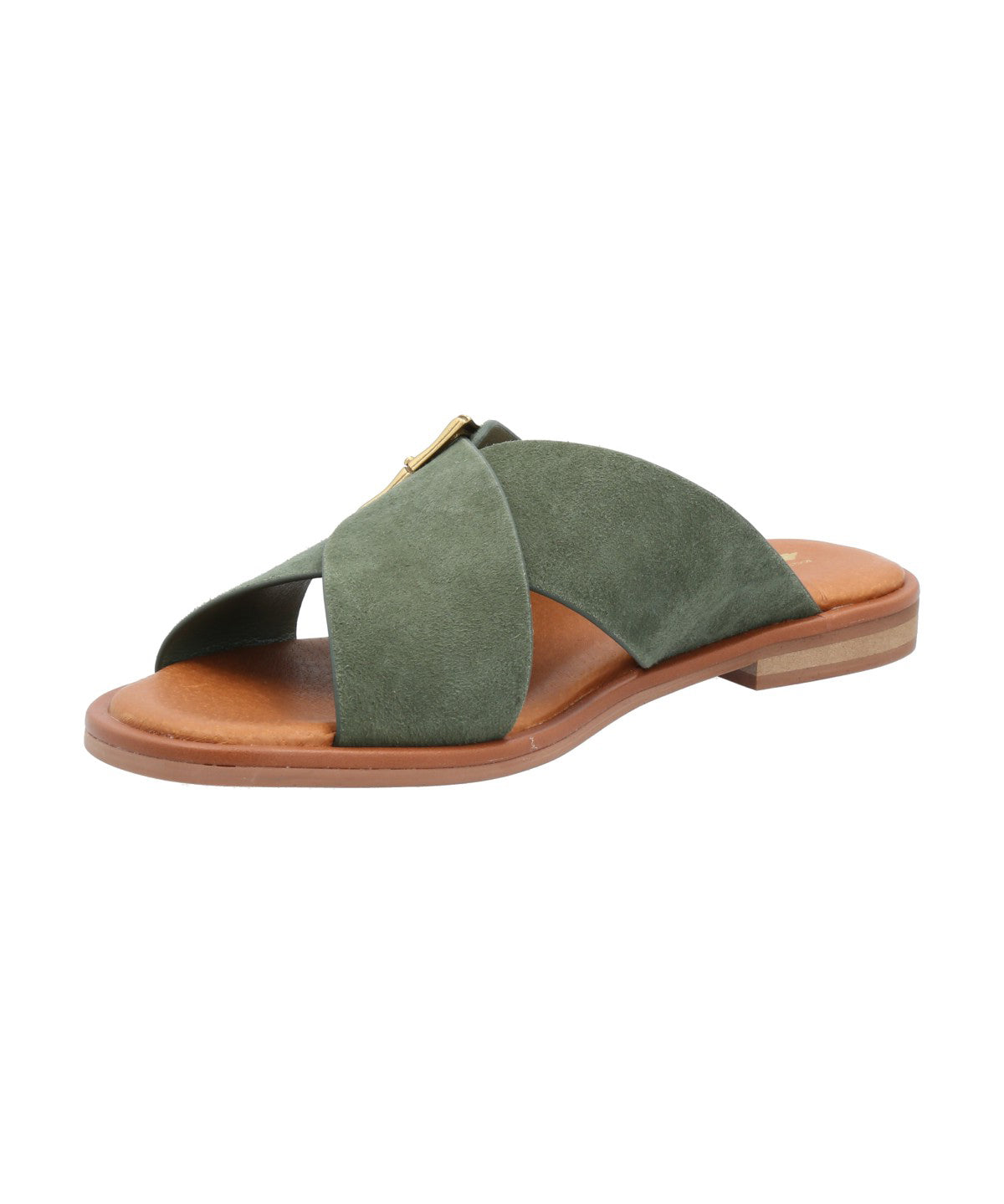 Sandalia Cuero Mujer Doha Verde Rockford