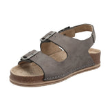 Sandalia Cuero Mujer Praga Gris Rockford