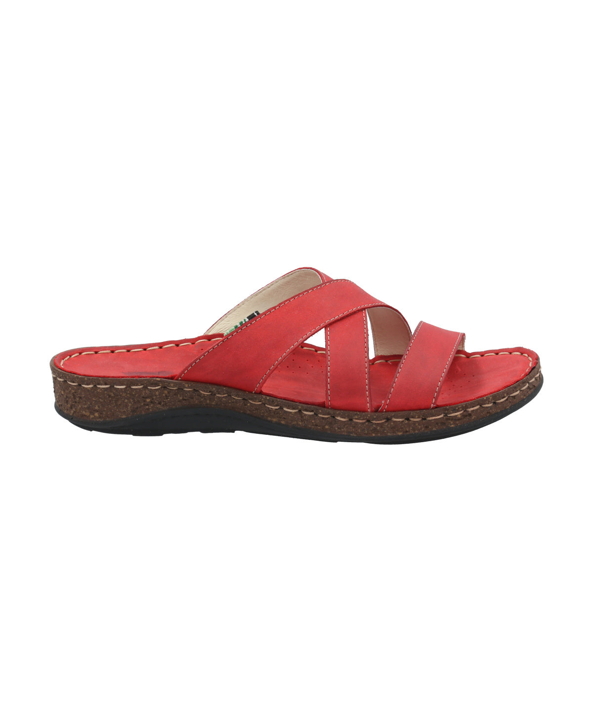 Sandalia Cuero Mujer Lagos Rojo Rockford