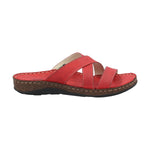 Sandalia Cuero Mujer Lagos Rojo Rockford