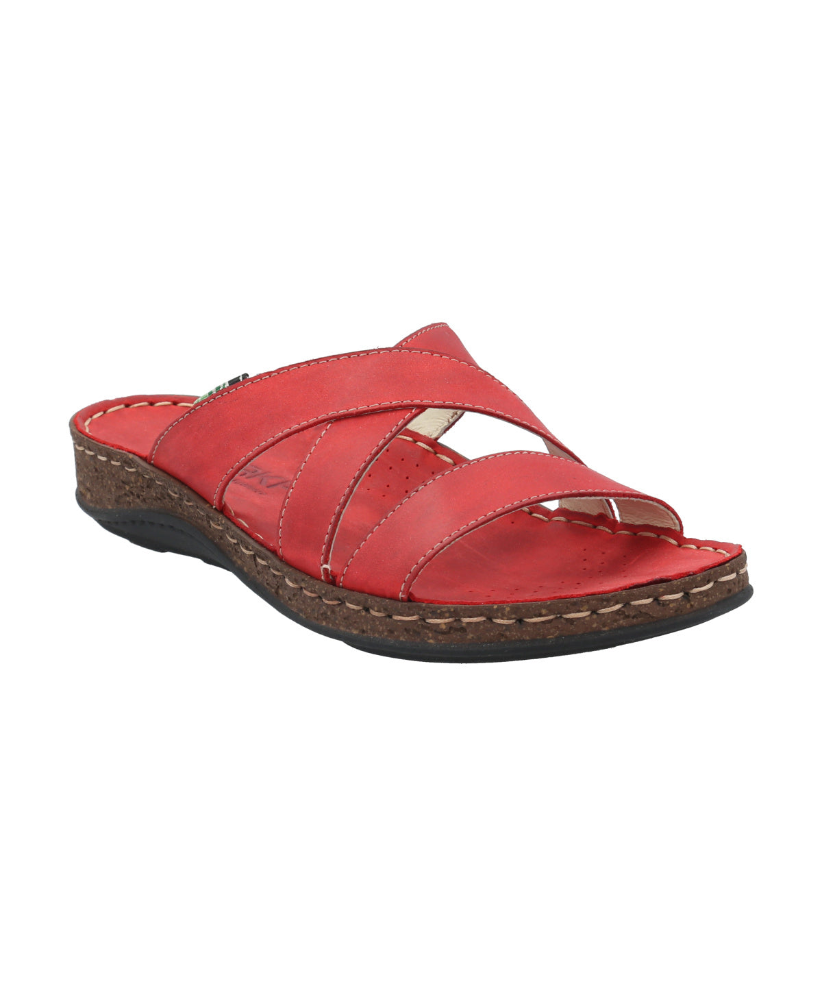 Sandalia Cuero Mujer Lagos Rojo Rockford
