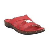 Sandalia Cuero Mujer Lagos Rojo Rockford