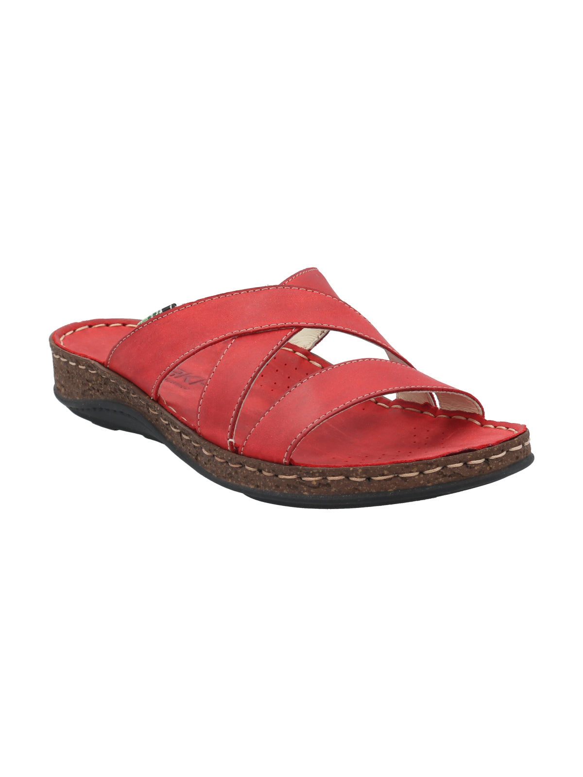 Sandalia Cuero Mujer Lagos Rojo Rockford