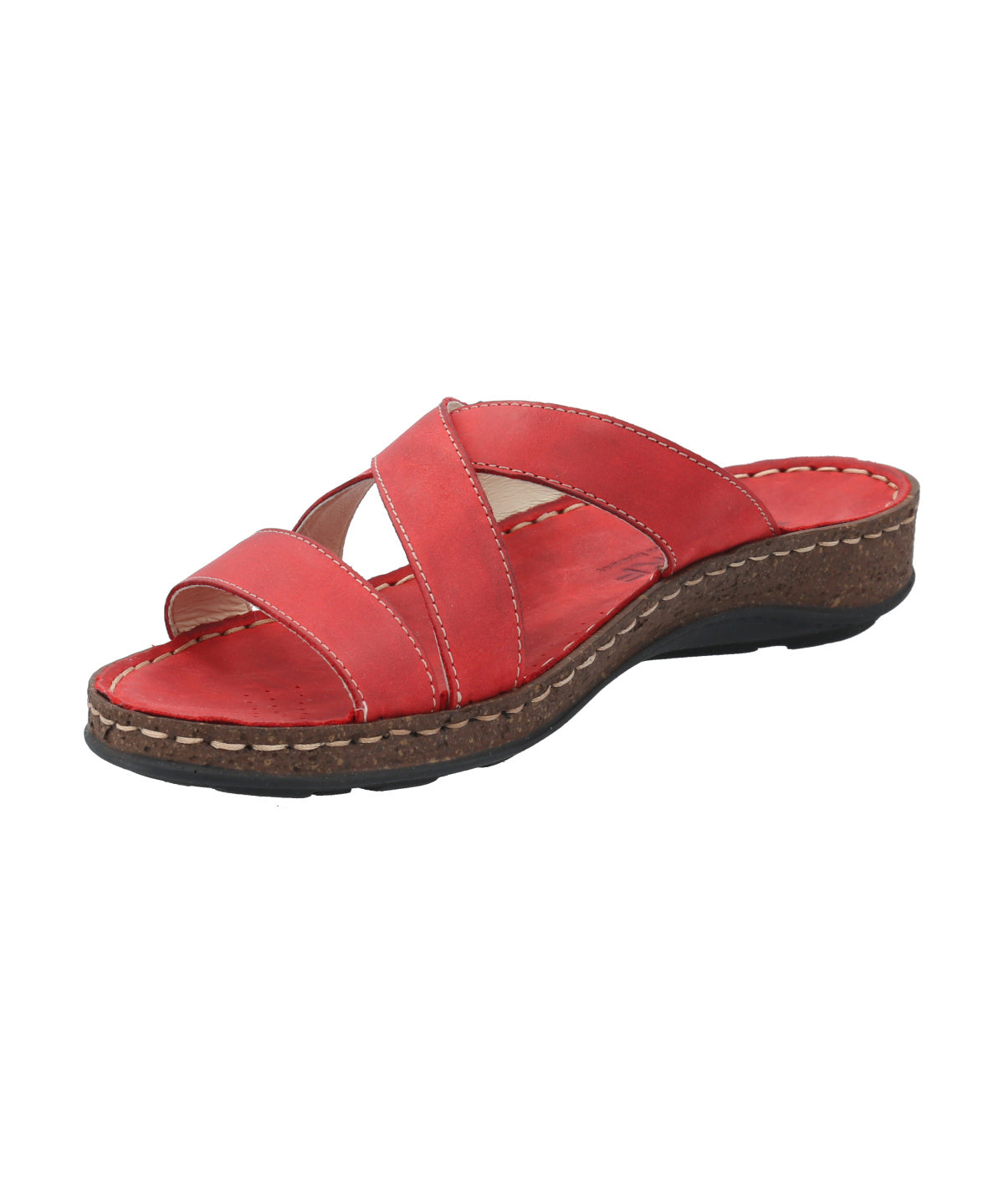 Sandalia Cuero Mujer Lagos Rojo Rockford