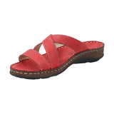 Sandalia Cuero Mujer Lagos Rojo Rockford