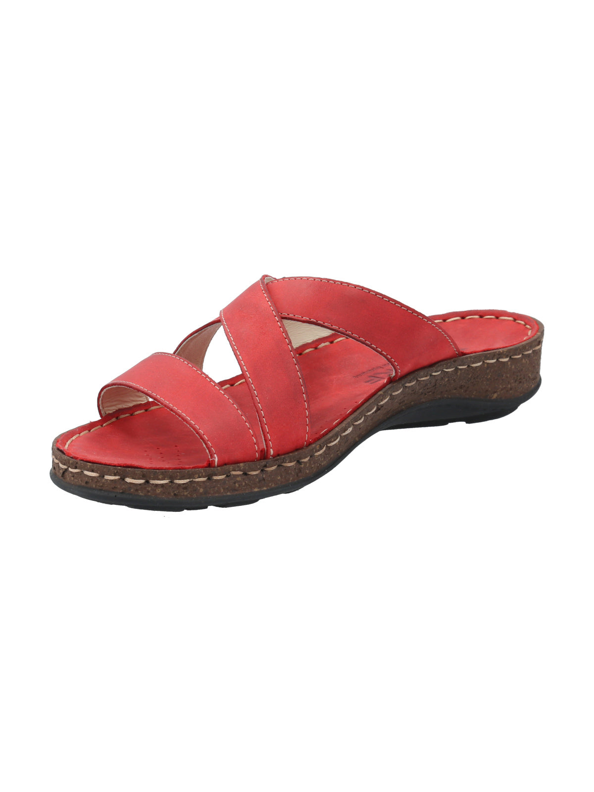 Sandalia Cuero Mujer Lagos Rojo Rockford