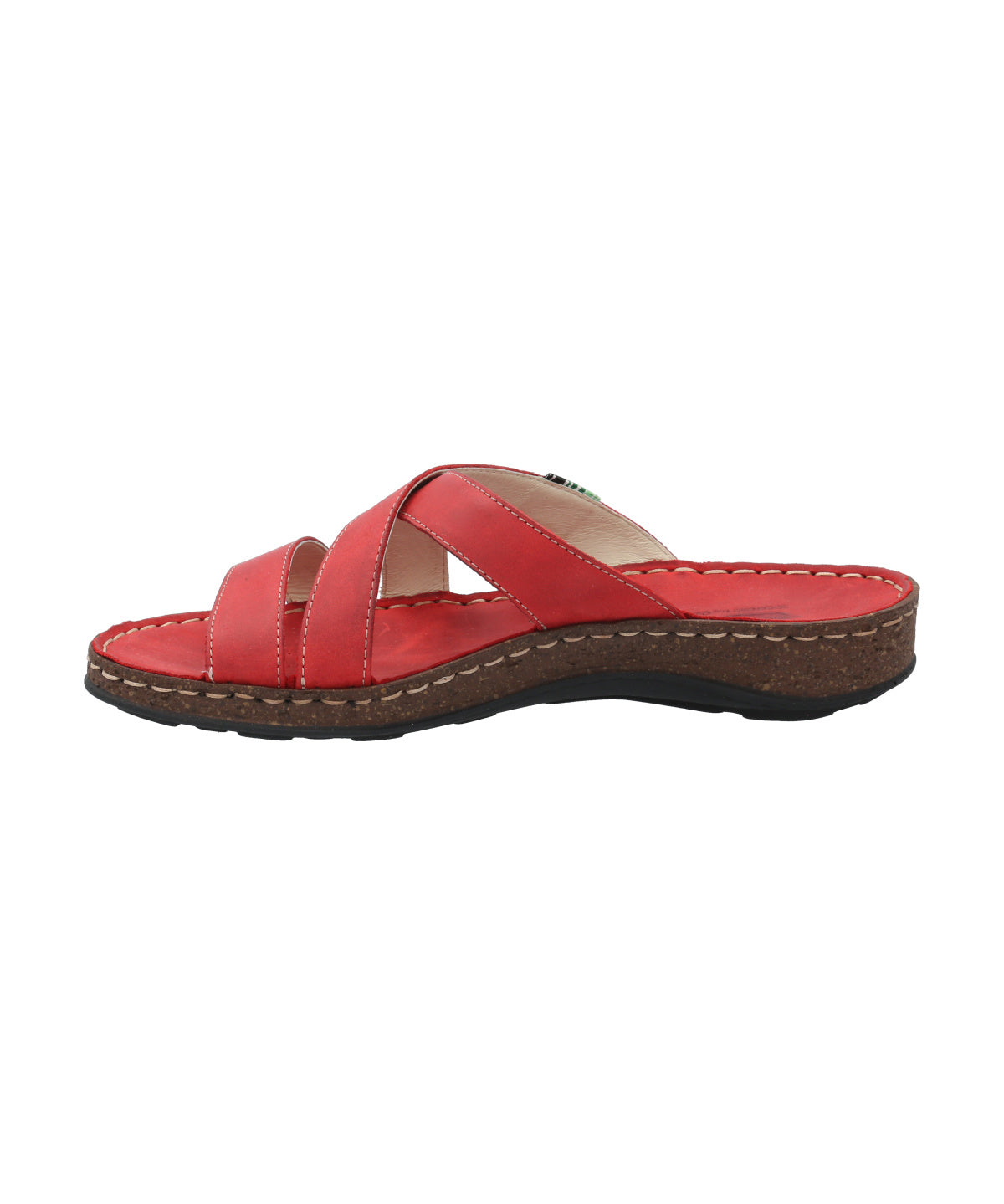 Sandalia Cuero Mujer Lagos Rojo Rockford