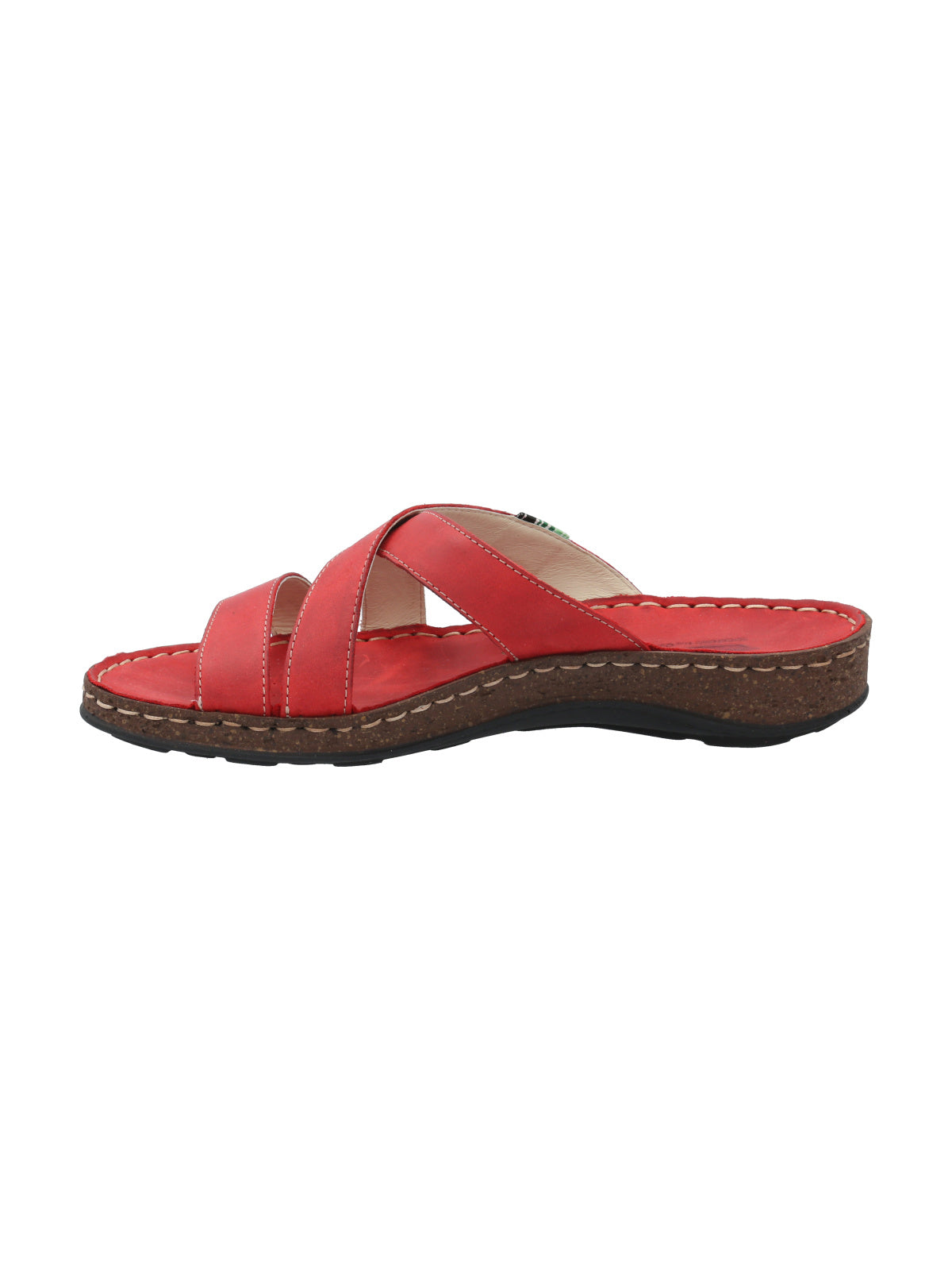 Sandalia Cuero Mujer Lagos Rojo Rockford