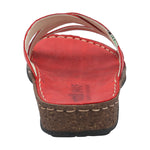 Sandalia Cuero Mujer Lagos Rojo Rockford