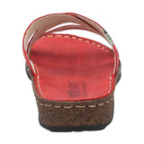 Sandalia Cuero Mujer Lagos Rojo Rockford