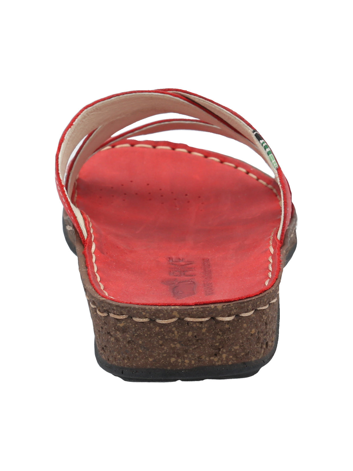 Sandalia Cuero Mujer Lagos Rojo Rockford