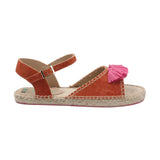 Alpargata Cuero Mujer Pom Naranjo Rockford