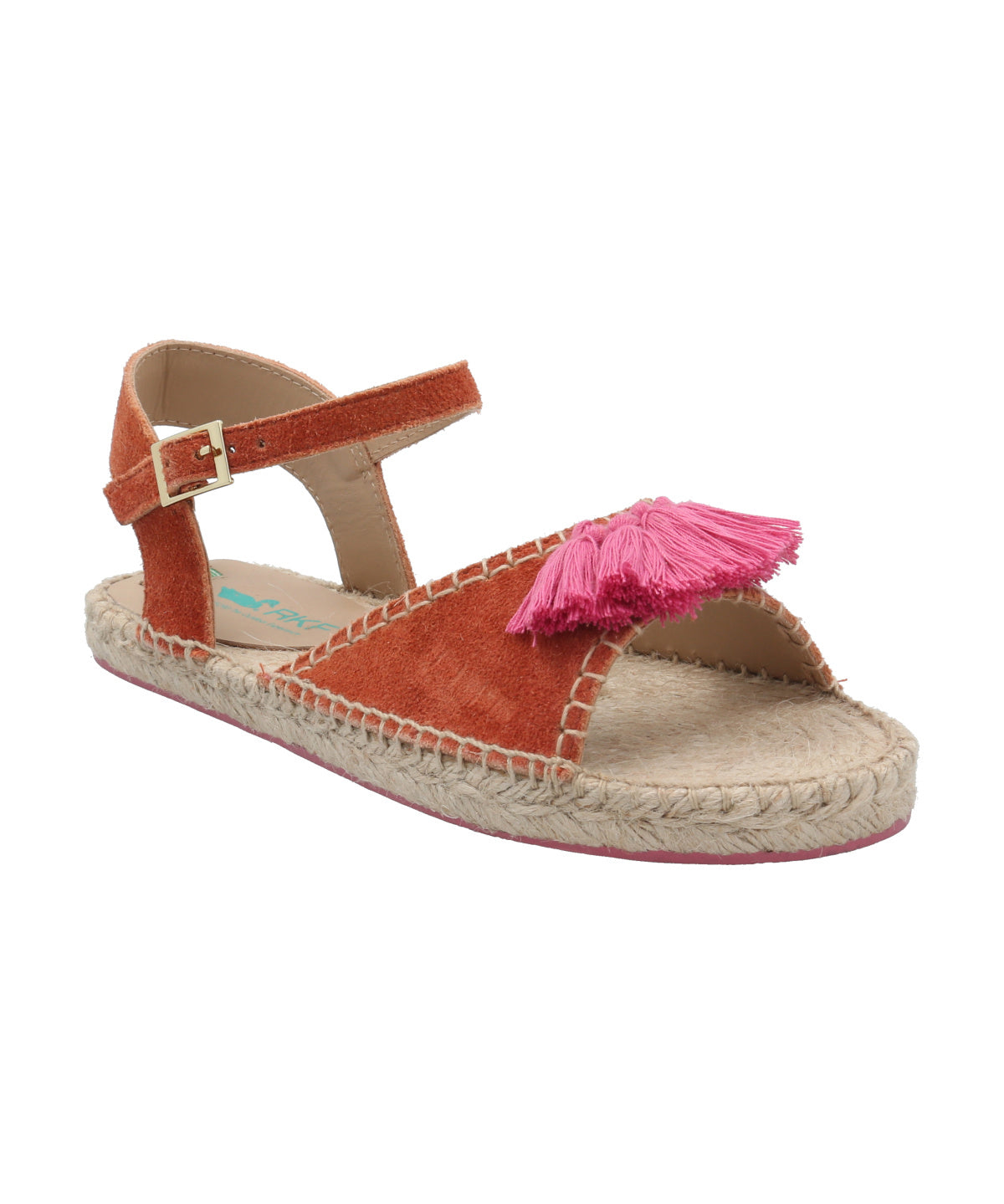 Alpargata Cuero Mujer Pom Naranjo Rockford