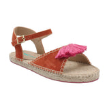 Alpargata Cuero Mujer Pom Naranjo Rockford