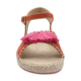 Alpargata Cuero Mujer Pom Naranjo Rockford