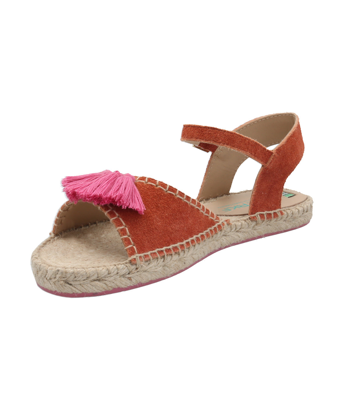 Alpargata Cuero Mujer Pom Naranjo Rockford