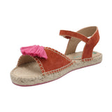 Alpargata Cuero Mujer Pom Naranjo Rockford