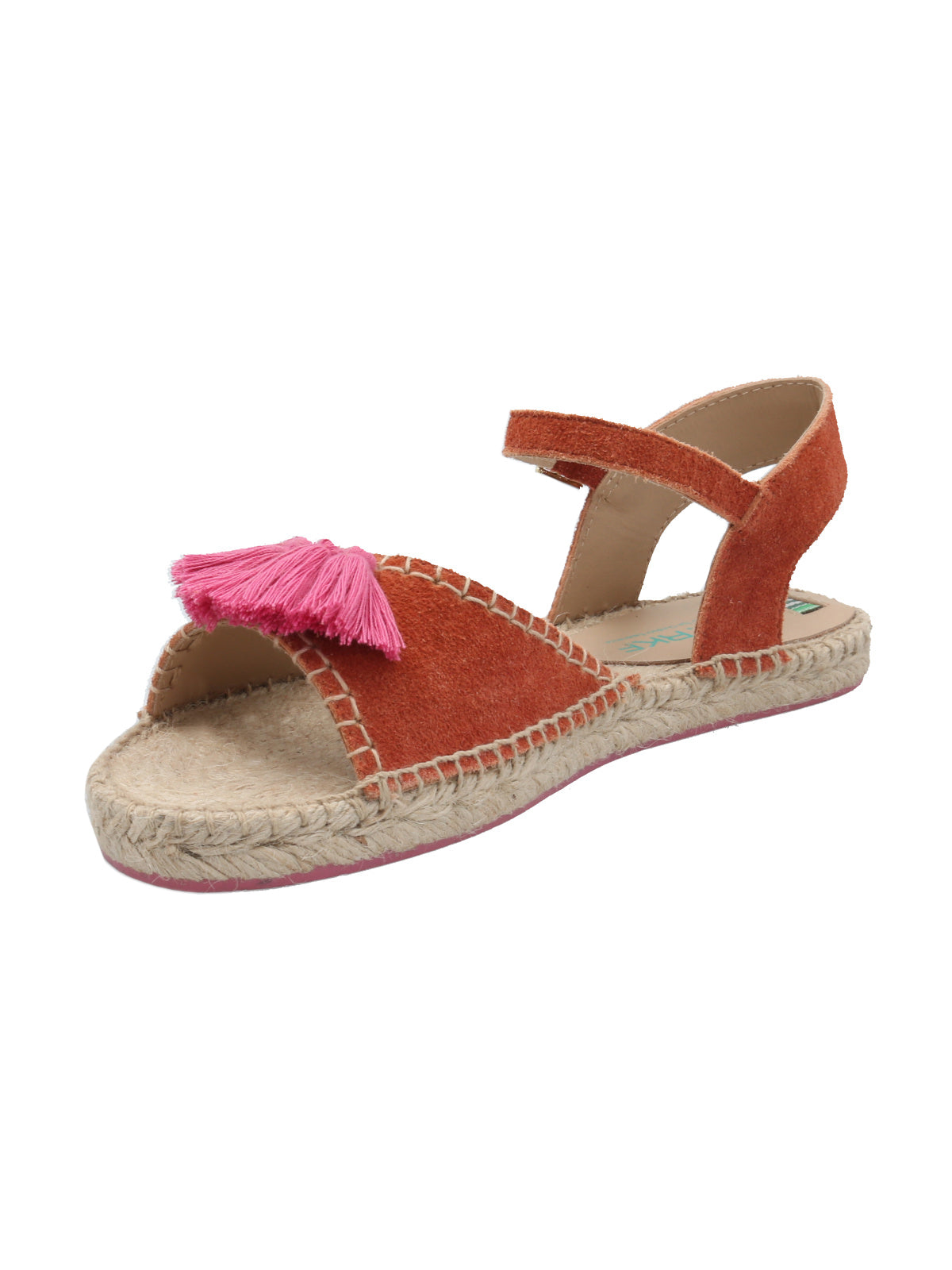 Alpargata Cuero Mujer Pom Naranjo Rockford