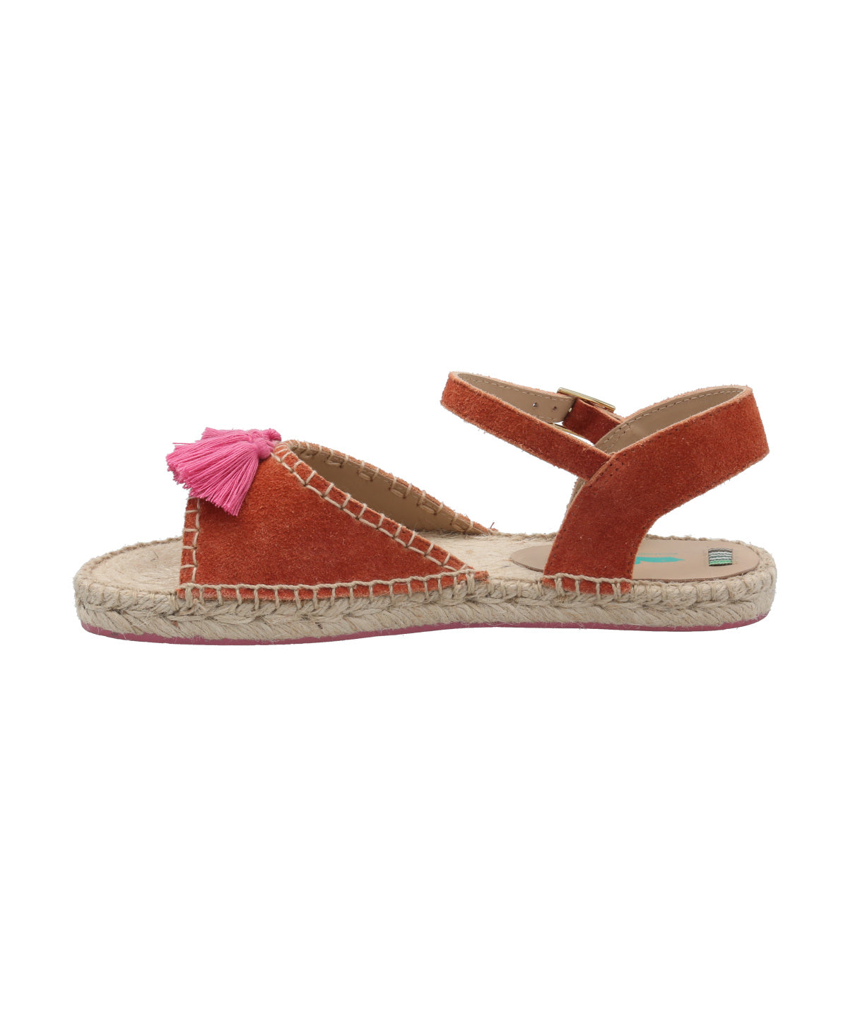 Alpargata Cuero Mujer Pom Naranjo Rockford