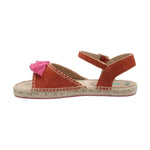 Alpargata Cuero Mujer Pom Naranjo Rockford