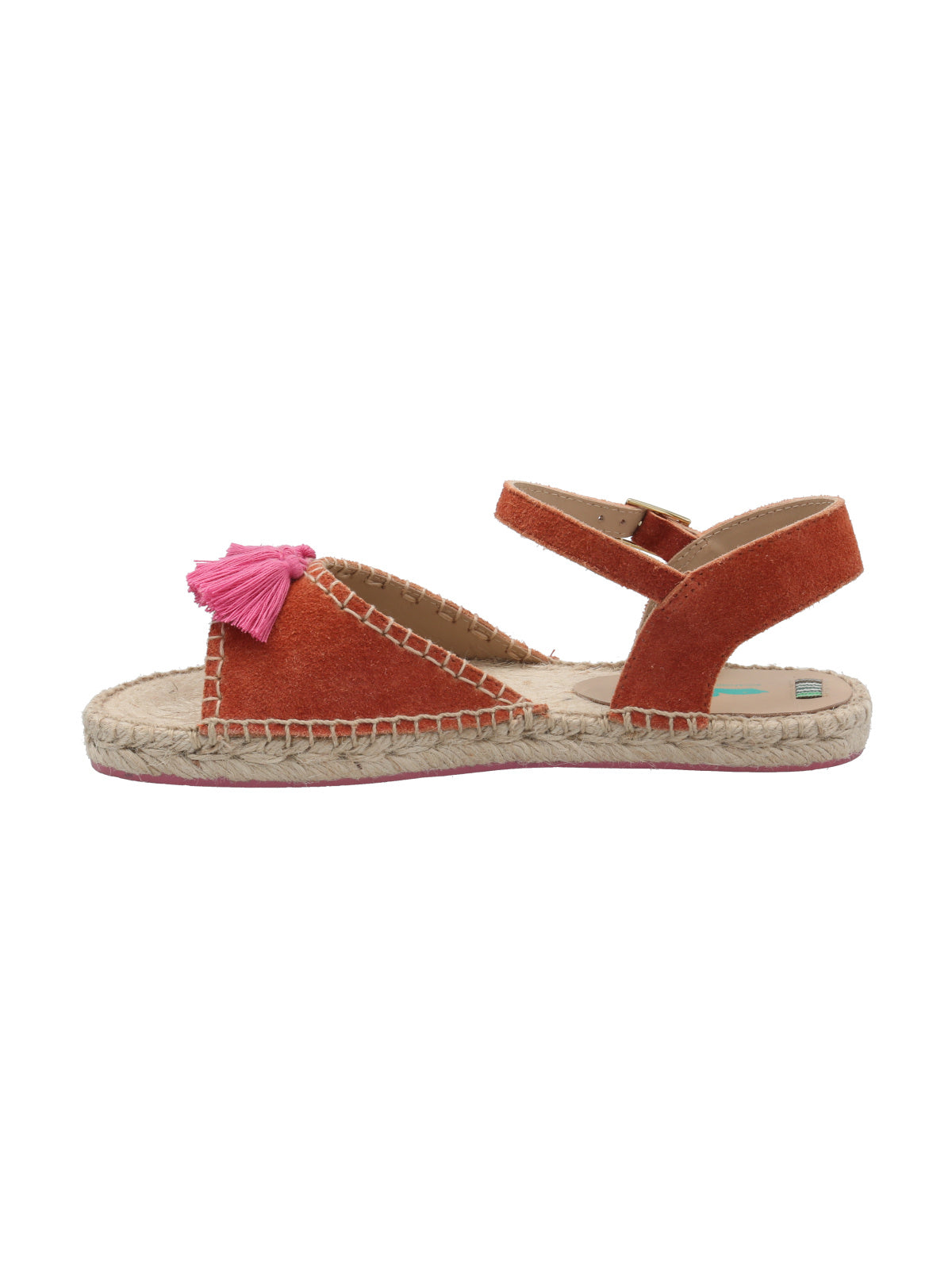 Alpargata Cuero Mujer Pom Naranjo Rockford
